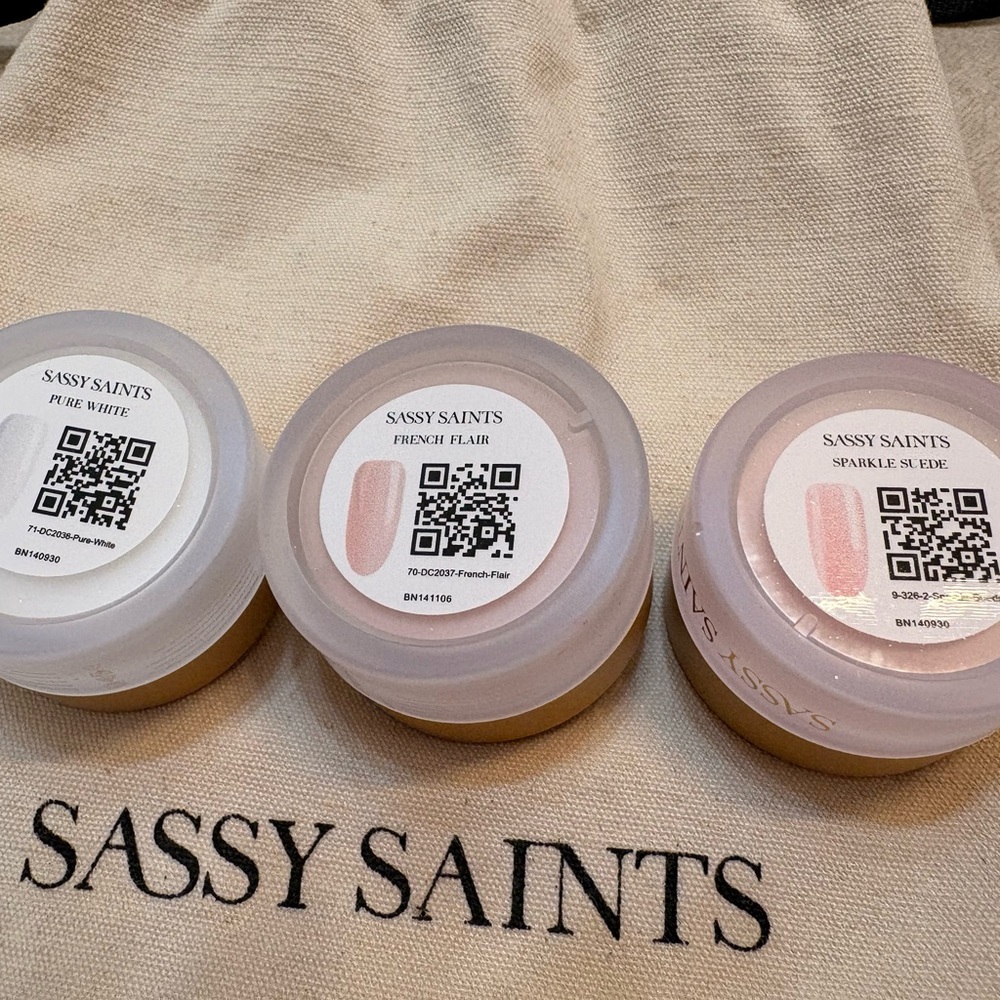 Dipping Powder Set - Pure White, French Flair, Sparkle Suede